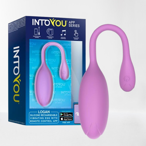 Intoyou huevo vibrador "Logan" púrpura (con app)