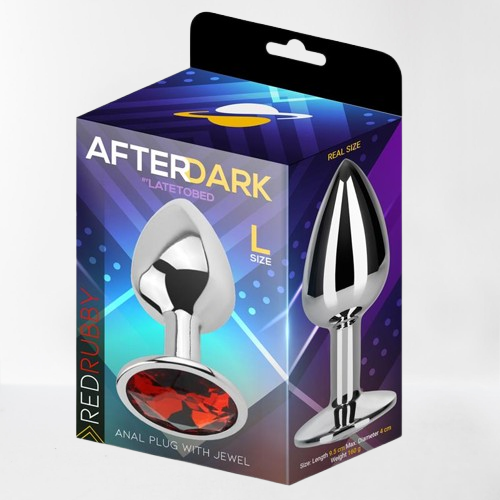 LateToBed Afterdark plug anal con joya roja talla L
