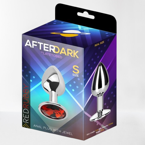 LateToBed Afterdark plug anal con joya roja talla S
