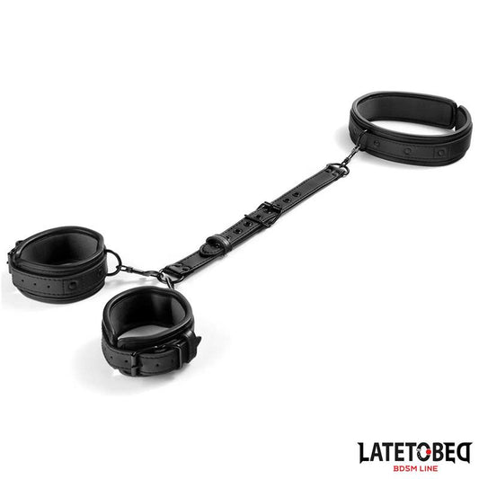 LateToBed "BDSM Line" restricciones con collar, correa y esposas