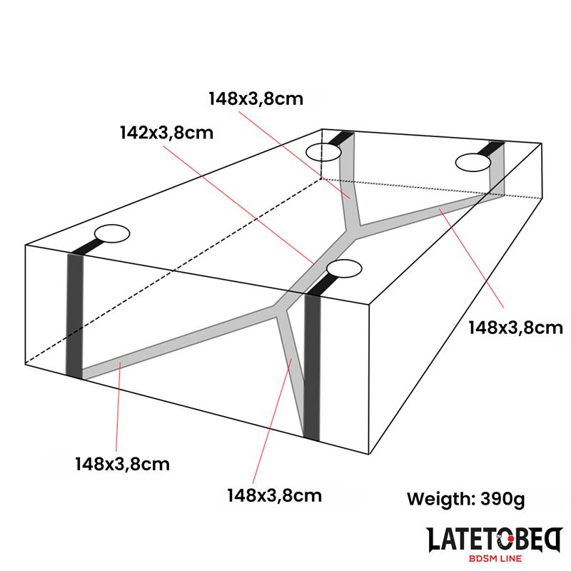 LateToBed "BDSM Line" restricciones para cama