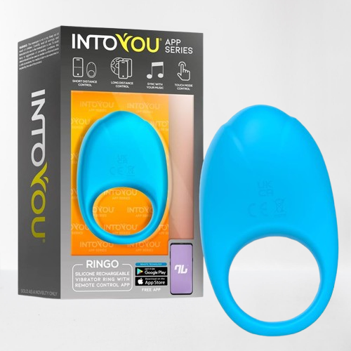 Intoyou anillo vibrador "Ringo" azul (con app)