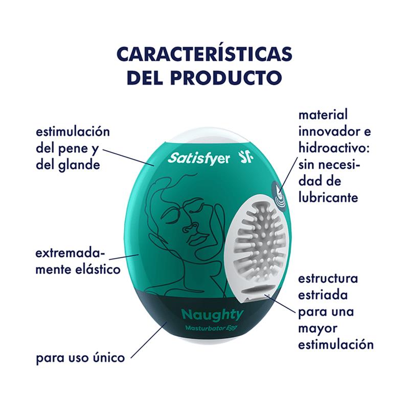 Satisfyer huevos masturbadores "Naughty" pack de 3