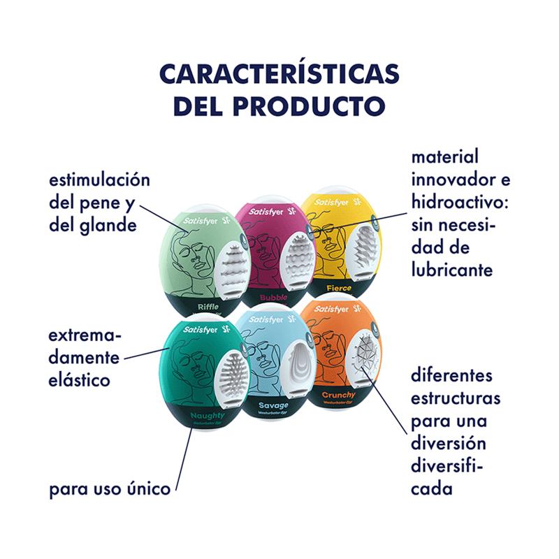 Satisfyer huevos masturbadores pack de 6