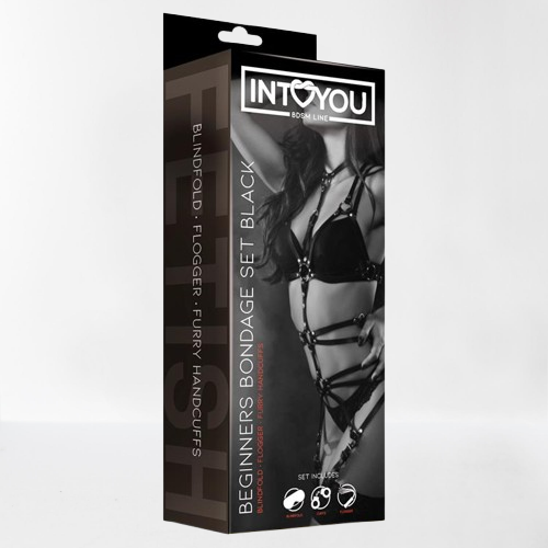 Intoyou "BDSM Line" set bondage 3 piezas negro