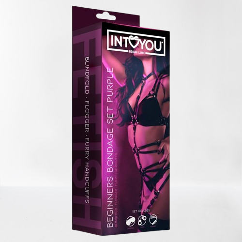 Intoyou "BDSM Line" set bondage 3 piezas lila