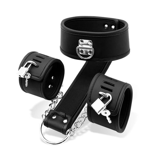 Intoyou "Black Shadow" collar con esposas para muñecas