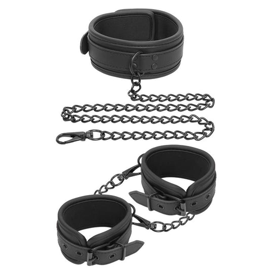 Intoyou "Black Shadow" collar con esposas para muñecas