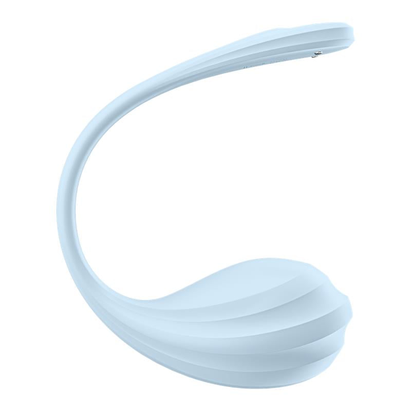 Satisfyer vibrador de braguita "Smooth Petal" azul (con app)