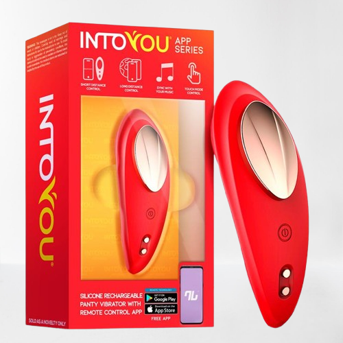 Intoyou vibrador de braguita rojo (con app)