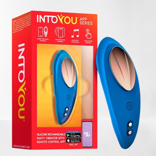 Intoyou vibrador de braguita azul (con app)