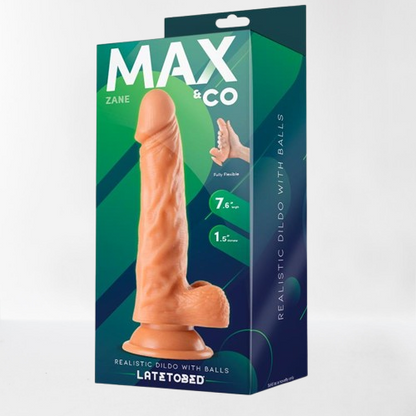 LateToBed Max & Co dildo realista con testículos "Zane" 19.5 cm