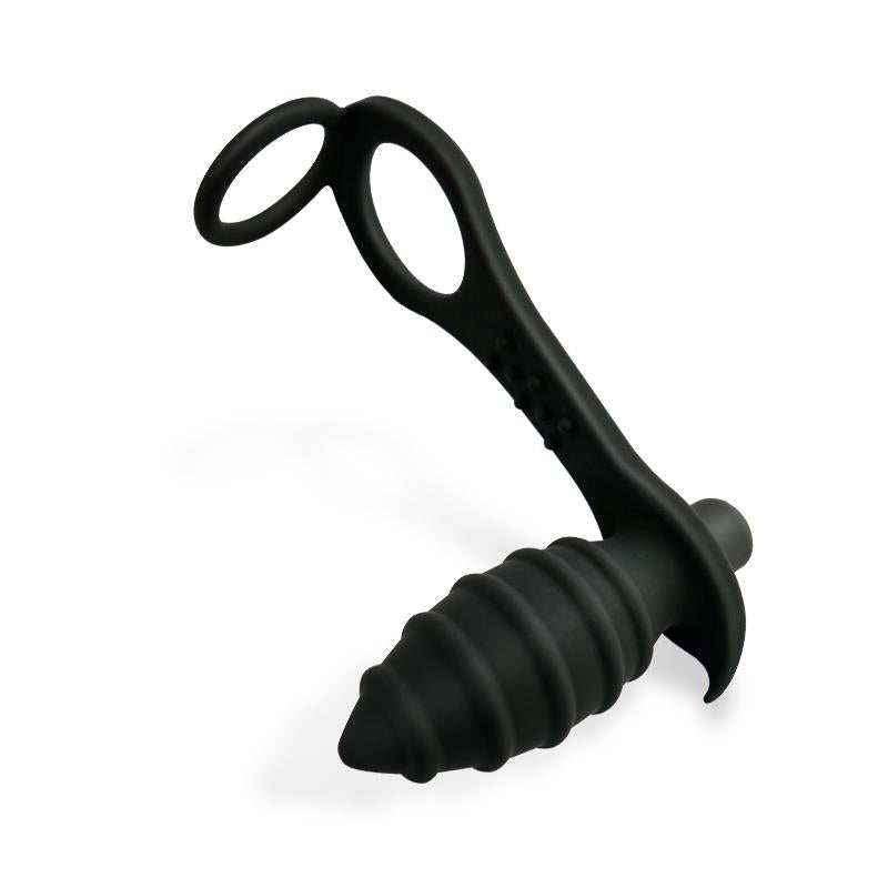 LateToBed Afterdark plug anal con vibración y anillo para pene y testículos "Aksten"