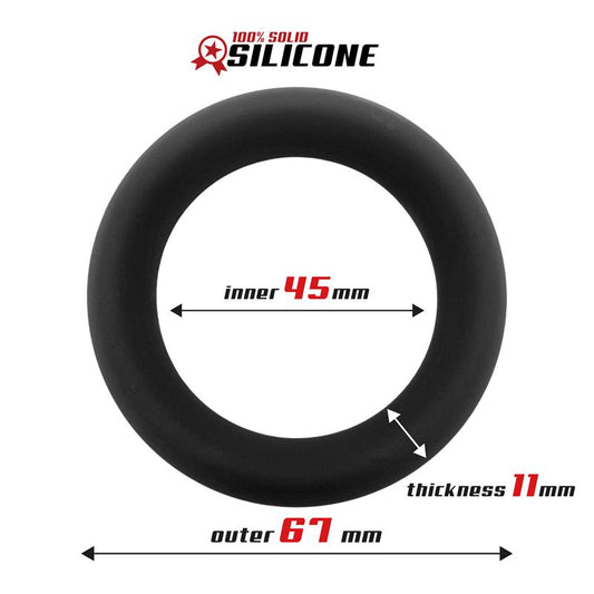 Beast Ring anillo para pene de silicona sólida con diseño plano 4.5 cm