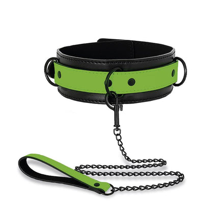 Intoyou "Shining Line" collar con correa (brilla en la oscuridad)