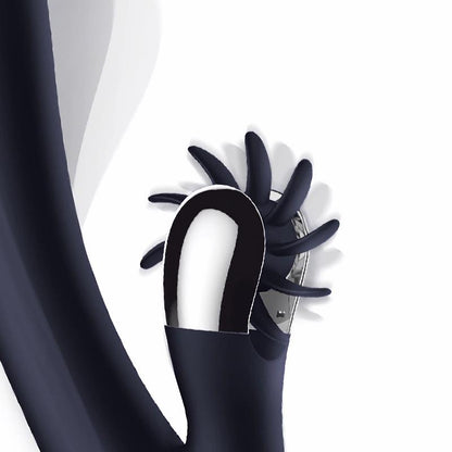Intoyou vibrador con lengua rotadora y fingering "Darkspace" azul