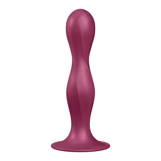 Satisfyer dildo con bolas internas "Double Ball-R" granate
