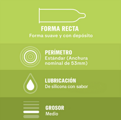 Durex preservativos "Saboréame" ajustados (144u)