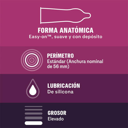 Durex preservativos "Sin Látex" regular (12u)