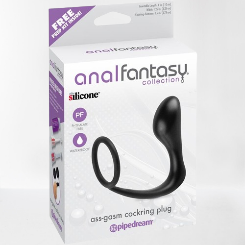 Anal Fantasy anillo para pene con plug anal "Anal ass-gasm cockring plug"