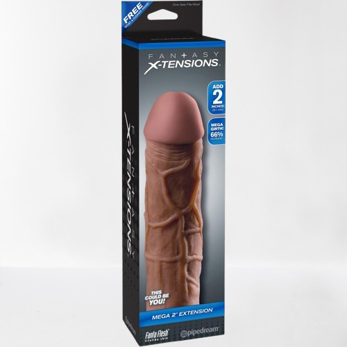 Fantasy X-Tensions funda extensora para pene (+5,1 cm) marrón