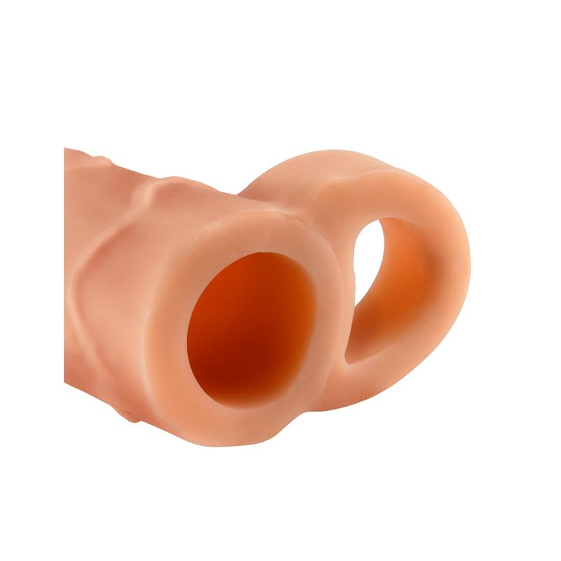 Fantasy X-Tensions funda extensora para pene con anilla para testículos (+5,1 cm) rosa