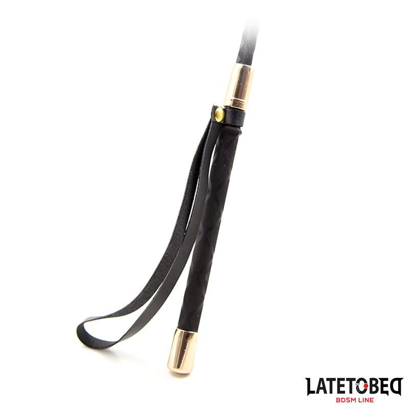 LateToBed "BDSM Line" fusta de metal dorado 45 cm