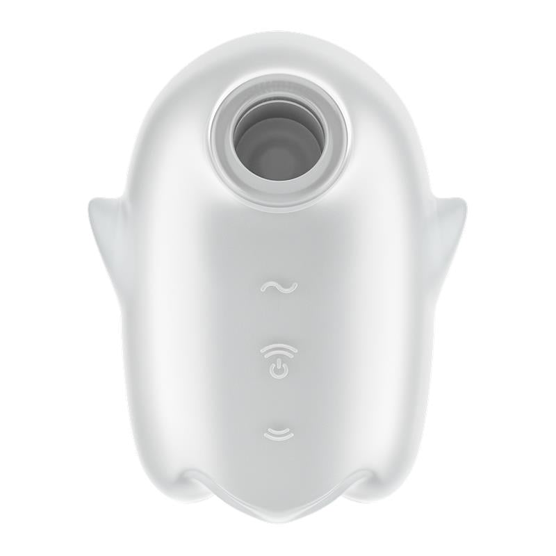 Satisfyer succionador de clítoris con vibración "Glowing Ghost" blanco (brilla en la oscuridad)