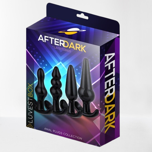 LateToBed Afterdark pack de 4 plugs anales "Luvest Box"