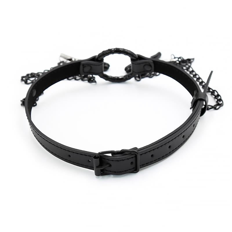 Intoyou "Black Shadow" mordaza con pinzas para pezones