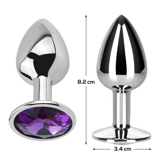 LateToBed Afterdark plug anal con joya púrpura talla M