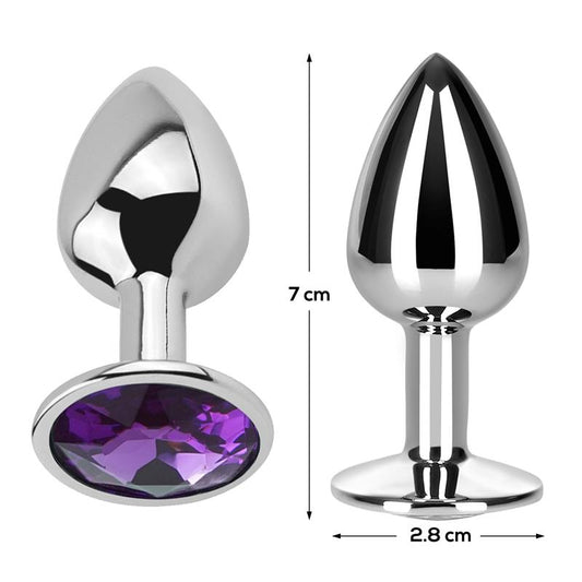LateToBed Afterdark plug anal con joya púrpura talla S