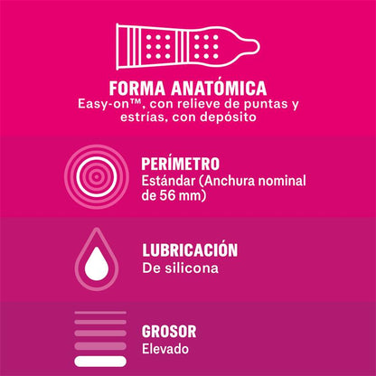 Durex preservativos "Dame placer" regular (3u)