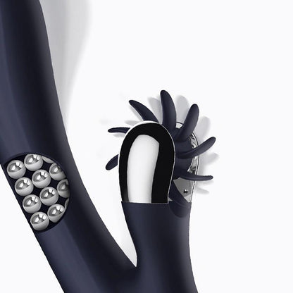 Intoyou vibrador con lengua rotadora y bolas internas "Royalspace" azul