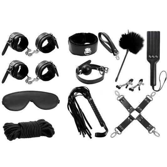 Intoyou "BDSM Line" set bondage 11 piezas negro