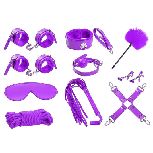 Intoyou "BDSM Line" set bondage 10 piezas lila