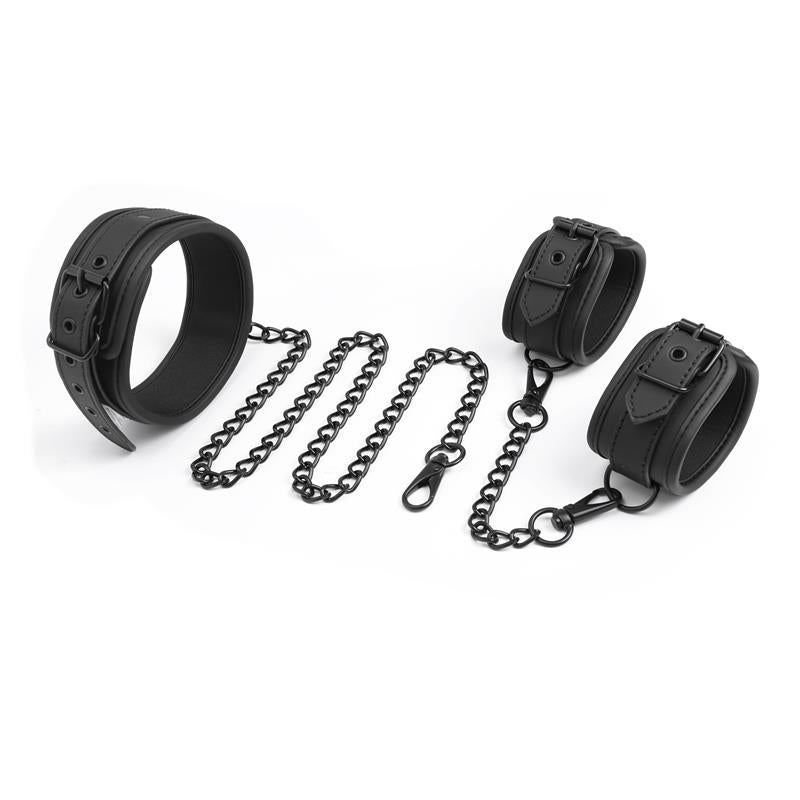 Intoyou "Black Shadow" collar con esposas para muñecas