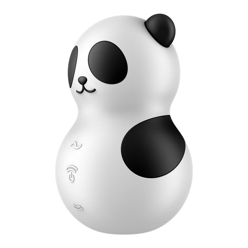 Satisfyer succionador de clítoris con vibración "Pocket Panda" - Blanco y negro