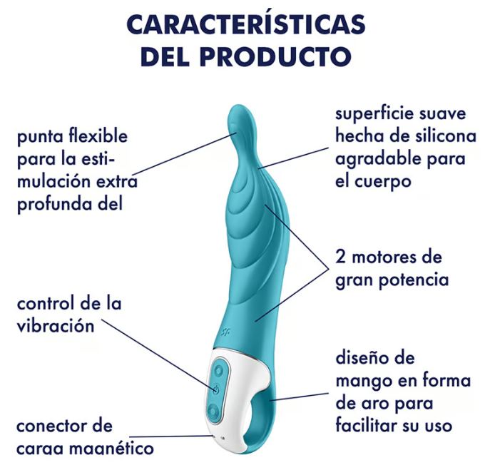 Satisfyer vibrador estimulador Punto A "A-Mazing 2" azul