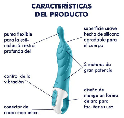 Satisfyer vibrador estimulador Punto A "A-Mazing 2" azul