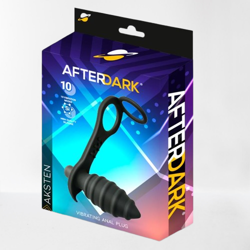 LateToBed Afterdark plug anal con vibración y anillo para pene y testículos "Aksten"
