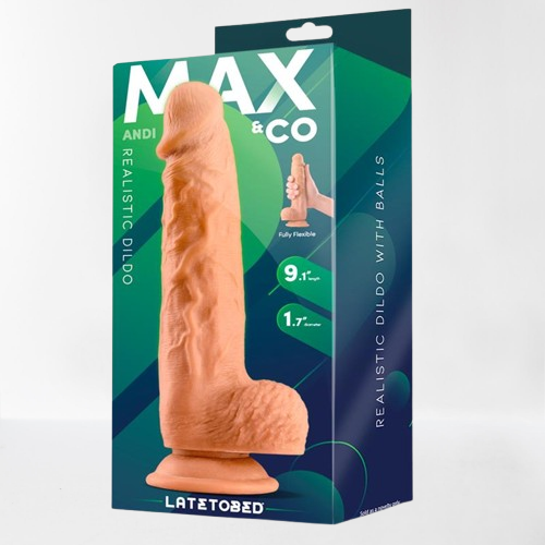 LateToBed Max & Co dildo realista con testículos "Andi" 23.1 cm