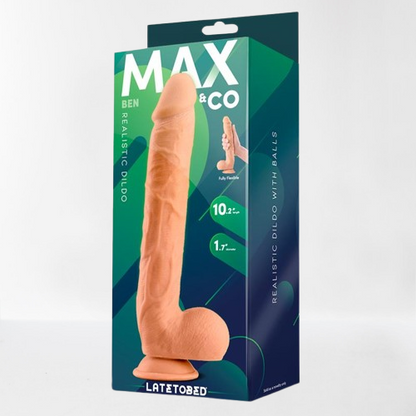 LateToBed Max & Co dildo realista con testículos "Ben" 26 cm