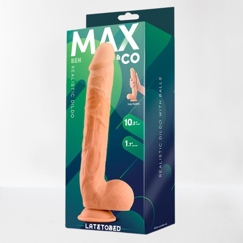 LateToBed Max & Co dildo realista con testículos "Ben" 26 cm