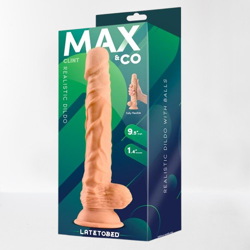 LateToBed Max & Co dildo realista con testículos "Clint" 24.9 cm