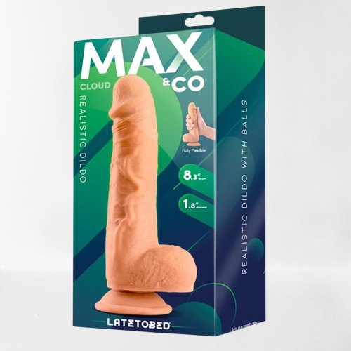 LateToBed Max & Co dildo realista con testículos "Cloud" 21 cm