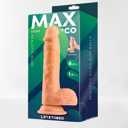 LateToBed Max & Co dildo realista con testículos "Dean" 21.6 cm
