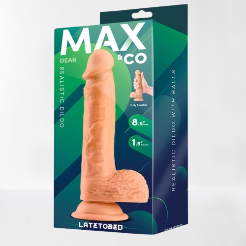 LateToBed Max & Co dildo realista con testículos "Dean" 21.6 cm