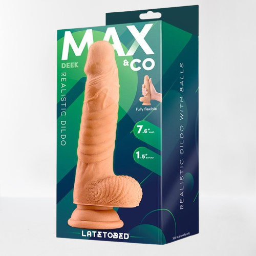 LateToBed Max & Co dildo realista con testículos "Deek" 19.3 cm