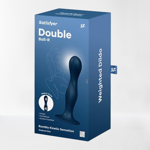 Satisfyer dildo con bolas internas "Double Ball-R" azul